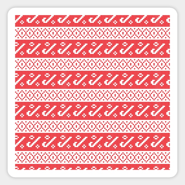 Christmas Knitting Texture Magnet by Inspired-DS